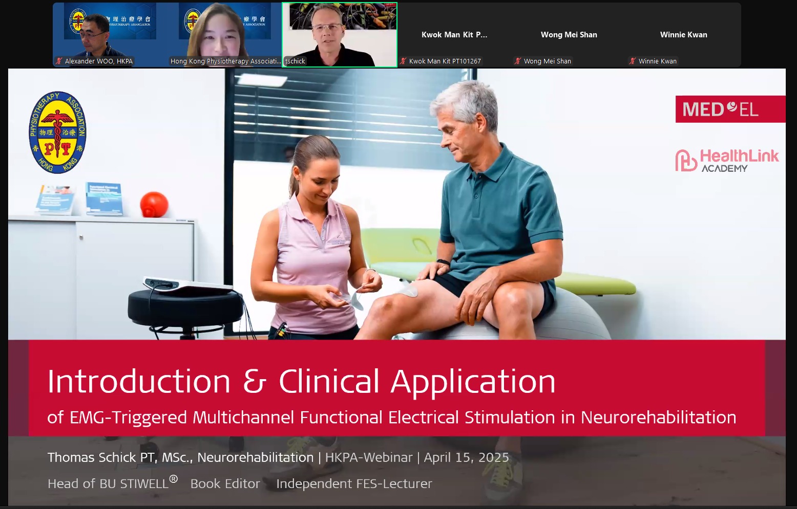 HKPA Webinar - Introduction & Clinical Application of EMG-triggered Multichannel Functional Electrical Stimulation in Neurorehabilitation
